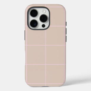 Minimal Color Grid Check Pattern iPhone 16 Pro Case