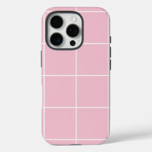 Minimal Color Grid Check Pattern iPhone 16 Pro Case
