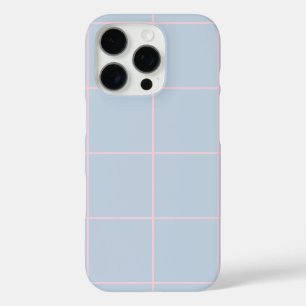 Minimal Color Grid Check Pattern iPhone 16 Pro Case