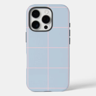 Minimal Color Grid Check Pattern iPhone 16 Pro Case