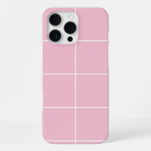 Minimal Color Grid Check Pattern iPhone Case (Back)