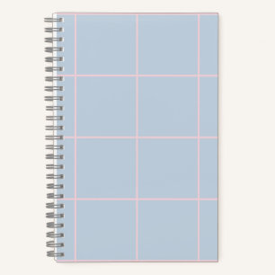 Minimal Color Grid Check Pattern Notebook