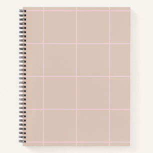 Minimal Color Grid Check Pattern Notebook