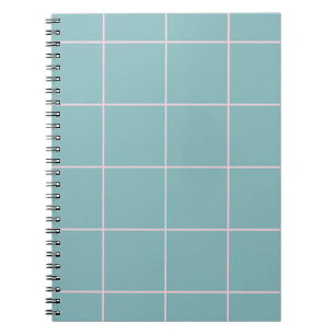 Minimal Color Grid Check Pattern Notebook