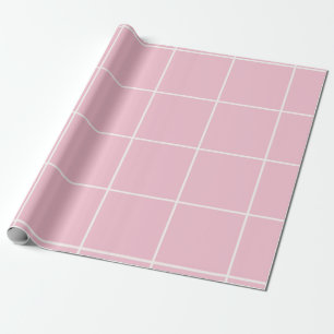 Minimal Color Grid Check Pattern Wrapping Paper