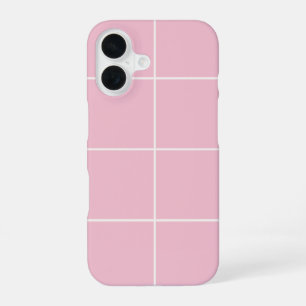 Minimal Colour Grid Check Pattern iPhone 16 Case
