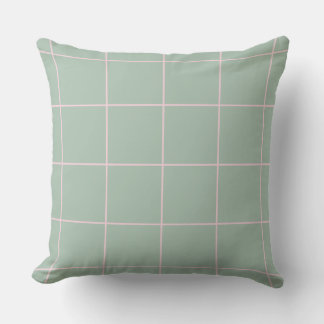 Minimal Colour Grid Check Pattern Throw Pillow