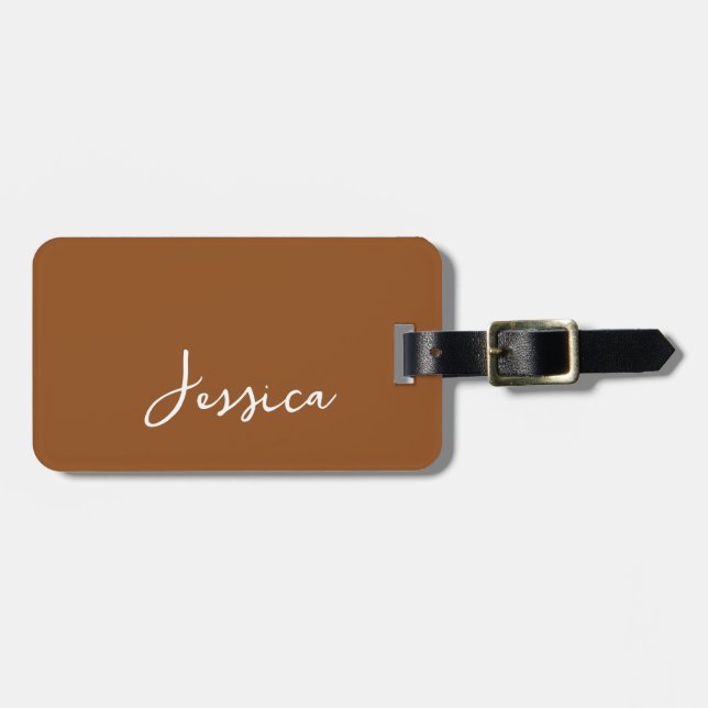 Minimal Colour Luggage Tag (Front Horizontal)