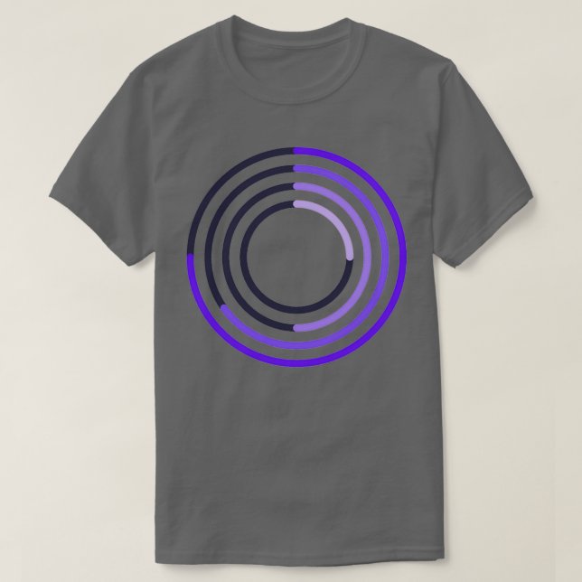 Minimal Colourful Stacked Pie Chart T-Shirt (Design Front)