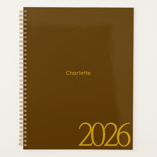 Minimal Corporate Brown Yearly Planner (Front)