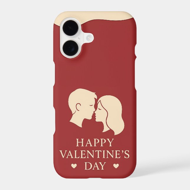 Minimal Couple Silhouette Romantic Valentines (Back)