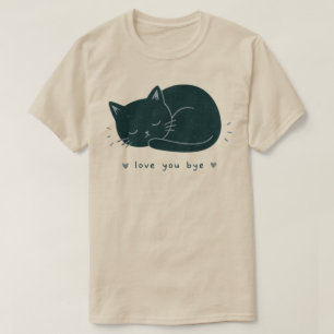 Minimal Cozy Cat Vintage Design T-Shirt