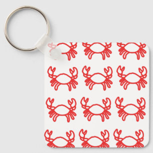 Minimal Crab Zodiac Keychain – Modern