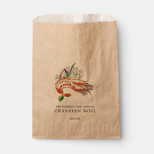 Minimal Crawfish Boil Favour Bag