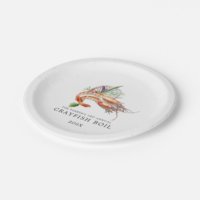 Minimal Crawfish Boil | Paper Plate (Angled)