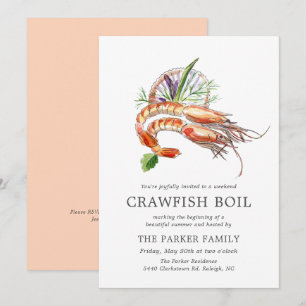 Minimal Crawfish Boil Party Invitation