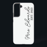 Minimal Cursive Mrs. Custom Last Name Wedding Gift Samsung Galaxy Case<br><div class="desc">This is a Minimal Cursive Custom Mrs. Last Name Wedding Gift Samsung Galaxy Phone Case!</div>