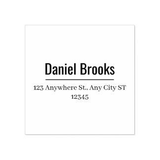 Minimal Custom Address Stamp  Return Address Stamp