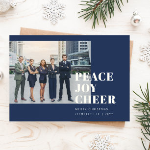 Minimal Custom Business Company Corporate Logo Holiday Card