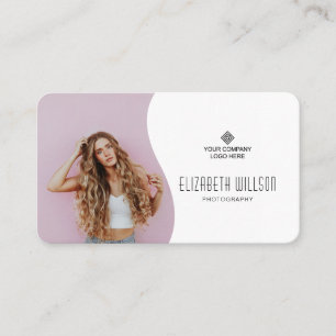 Minimal Custom Business Logo Photo Business Card