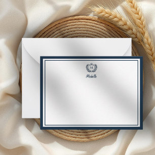 Minimal Custom Monogram Name Royal Crest Emblem No Card