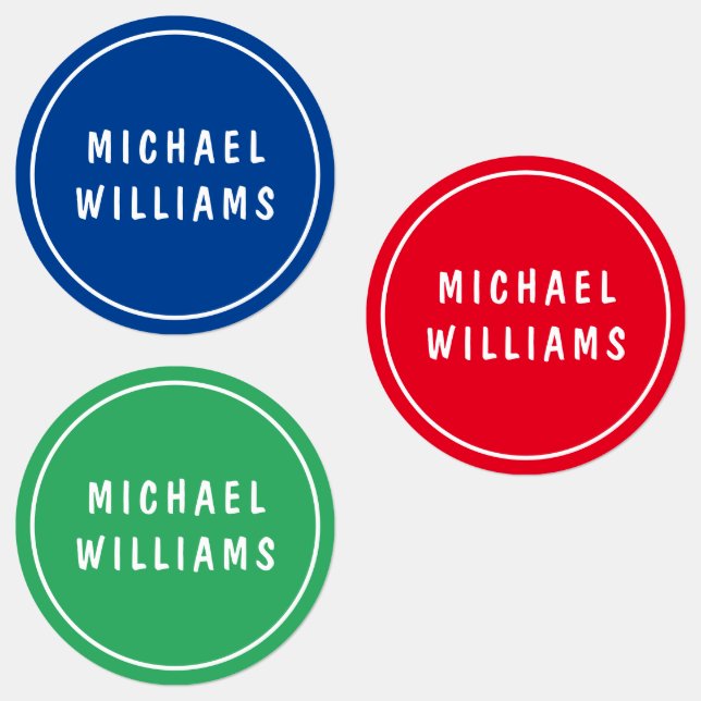 Minimal Custom Personalized Boy Name Set Labels (Group)