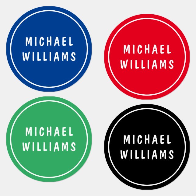 Minimal Custom Personalized Name Labels (Group)