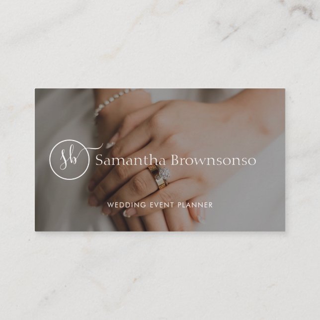 Minimal Custom Photo Diamond Ring Fine Jewelers Business Card (Back)