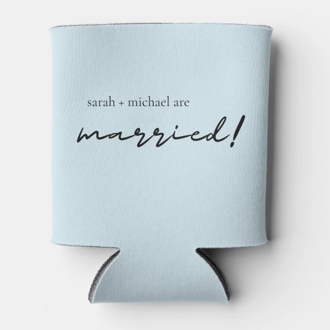 Minimal Custom Wedding Can Cooler, Wedding Favours Can Cooler (Front)