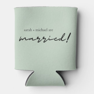 Minimal Custom Wedding Can Cooler, Wedding Favours Can Cooler