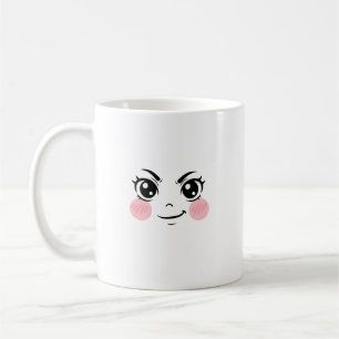 Minimal Cute Anime Face Mug
