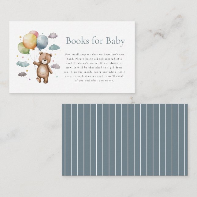 Minimal cute blue modern teddy bear enclosure  (Front/Back)