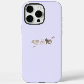 Minimal Cute Cats Sky Blue Phone Case