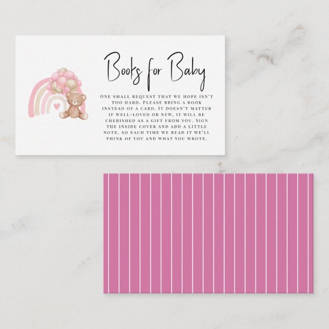 Minimal cute pink modern teddy bear enclosure  (Front/Back)
