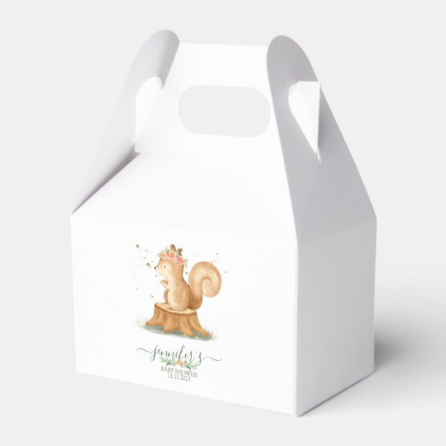 Minimal Cute Squirrel wildlife farm forest animal Favor Box (Front Side)