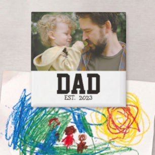 Minimal Dad Established Father's Day Gift Magnet