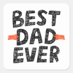 Minimal Dad Sticker   best dad ever