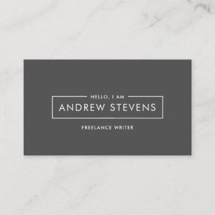 Minimal Dark Business Card