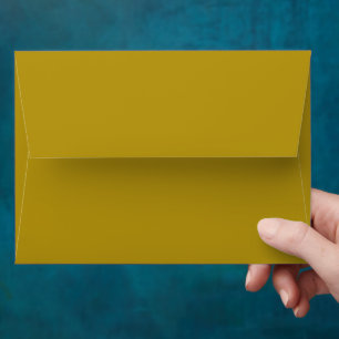 Minimal Dark Gold Wedding Invitation Matching Envelope