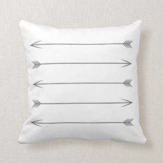 Minimal Dark Grey Arrows Throw Pillow