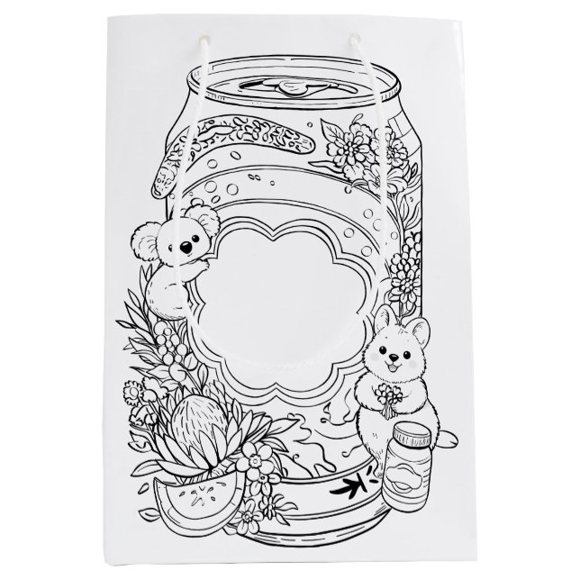 Minimal Dark Horror Eyes in the Darkness Medium Gift Bag (Front)