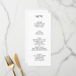 Minimal Deco Menu For The Wedding