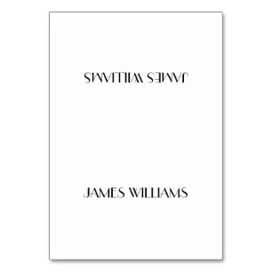 Minimal Deco White Place Setting Cards