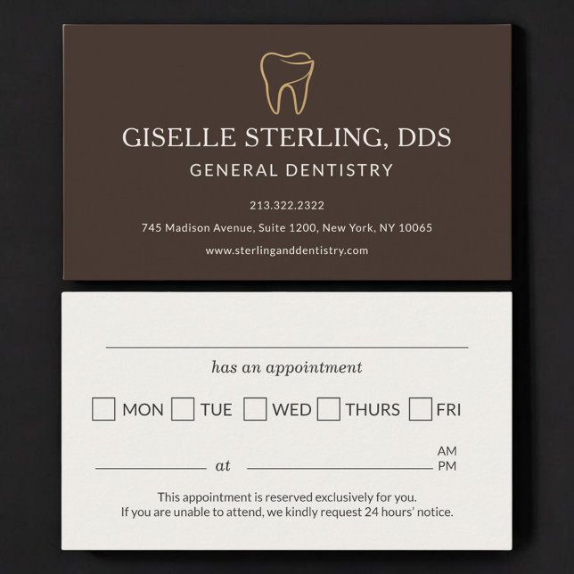 Minimal Dental Dentistry Appointment Reminder Card (Creator Uploaded)