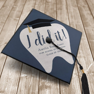 Minimal Dentistry School Tooth Graduation Cap Topper