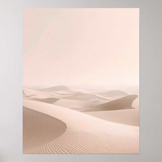 Minimal Desert Dunes Wall Art Print (Front)
