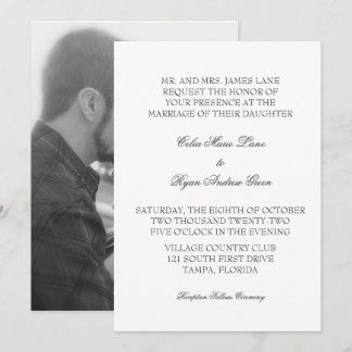 Minimal Design Simple Wedding Invitation