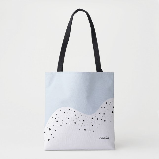Minimal design  with dots tote bag (Front)
