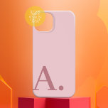 Minimal Design with Huge Monogram - Rose Pink Case-Mate iPhone 14 Case<br><div class="desc">Neutral pink and rose gold colours with a modern serif font for your monogram or other text. The background colour and text can be changed if you click on the advanced colour area. If your art still needs to be adjusted, click on the Customize This button. This will take you...</div>