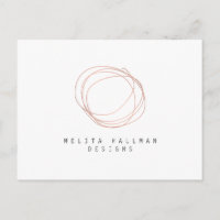 Minimal Designer Scribble Logo in Rose Gold